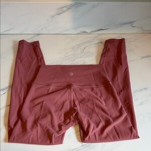 Coral pink Lululemon leggings